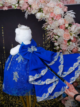 Royal Blue with Bow Quinceanera Teddy Bear