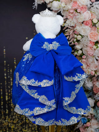 Royal Blue with Bow Quinceanera Teddy Bear