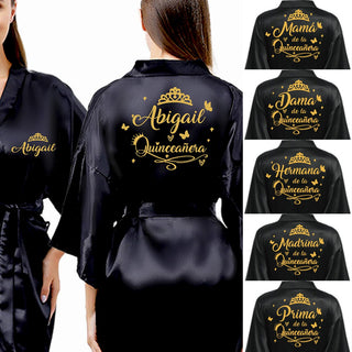 2 Batas quinceanera Black with Gold