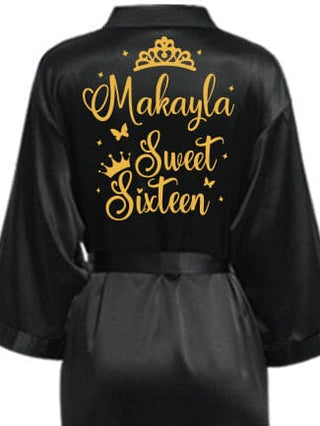 Robe Sweet 16 black with gold