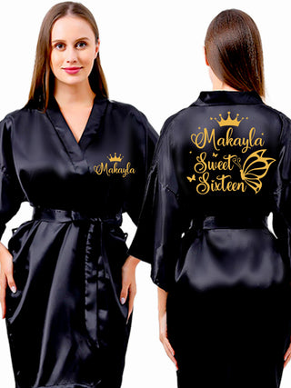 Robe Sweet 16 black with gold