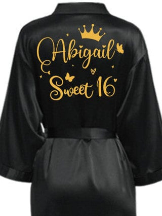 Robe Sweet 16 black with gold