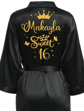 Robe Sweet 16 black with gold