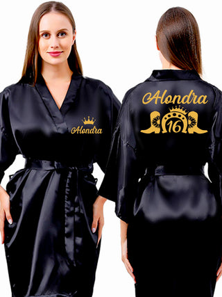 Robe Sweet 16 black with gold