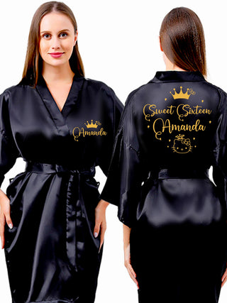 Robe Sweet 16 black with gold