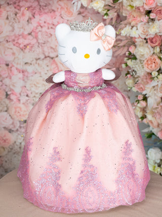 Blush rose gold Kitty for Quinceanera, pinkkitty, kitty 15 años