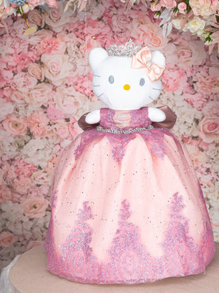 Blush rose gold Kitty for Quinceanera