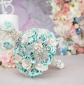 Mint Quinceanera Bouquet 13 inches