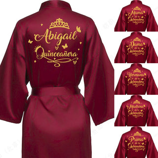 2 Batas quinceanera Burgundy with Gold