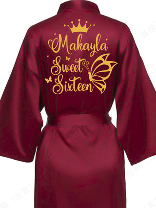 Robe Sweet 16 burgundy with gold