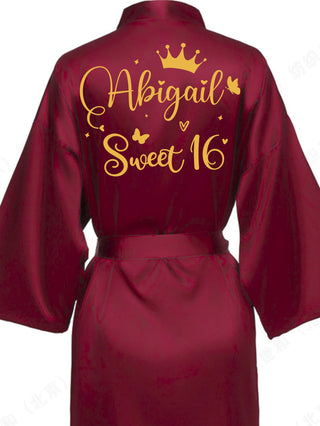 Robe Sweet 16 burgundy with gold