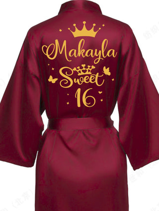 Robe Sweet 16 burgundy with gold