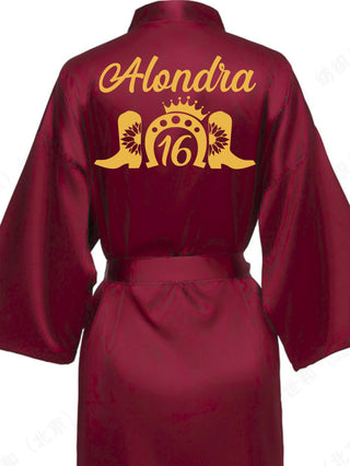 Robe Sweet 16 burgundy with gold