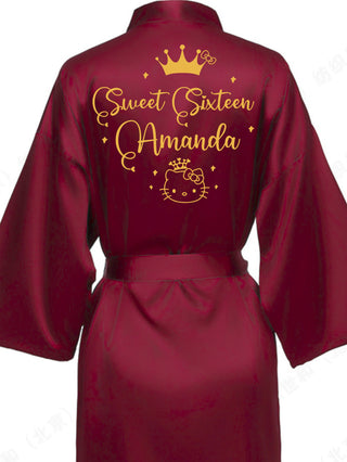 Robe Sweet 16 burgundy with gold