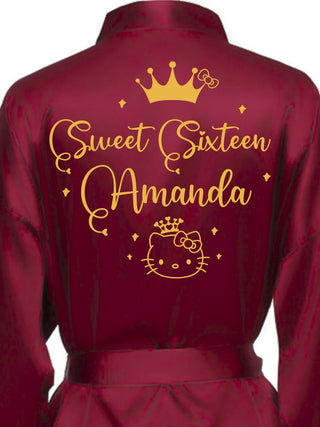 Robe Sweet 16 burgundy with gold Robe Sweet 16 burgundy with gold