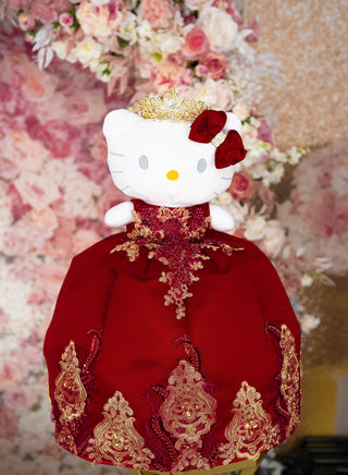 Burgundy Kitty for Quinceanera