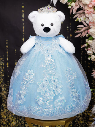 Light blue with butterflies Teddy Bear for quinceanera Light blue with butterflies Teddy Bear for quinceanera
