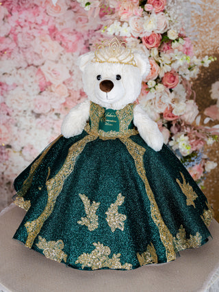 Emerald Green teddy bear for quinceanera