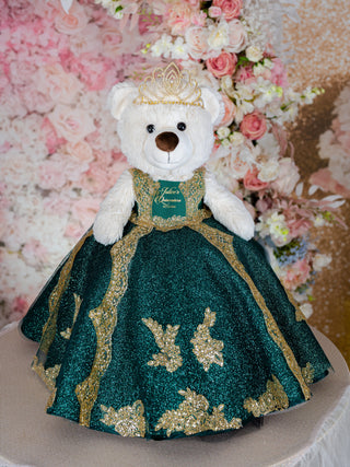 Emerald Green teddy bear for quinceanera