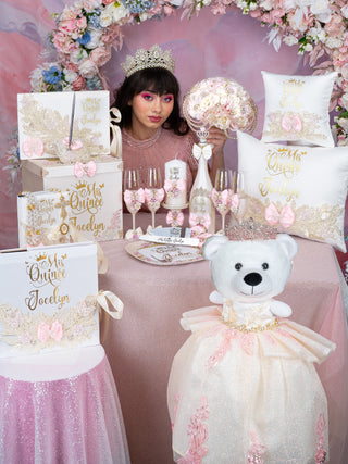 Champagne Pink quinceanera mega package