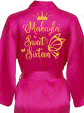 Robe Sweet 16 fuchsia with gold