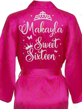 Robe Sweet 16 fuchsia with silver