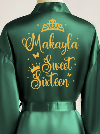 Robe Sweet 16 green with gold