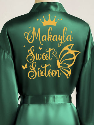 Robe Sweet 16 green with gold