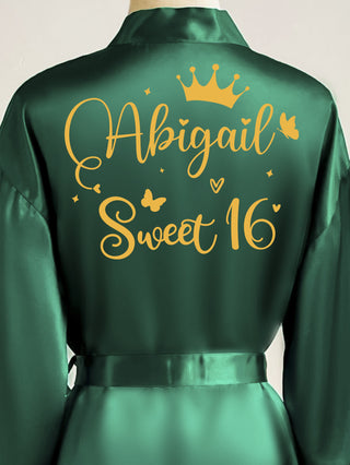 Robe Sweet 16 green with gold