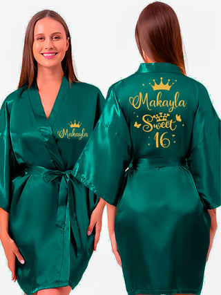 Robe Sweet 16 green with gold