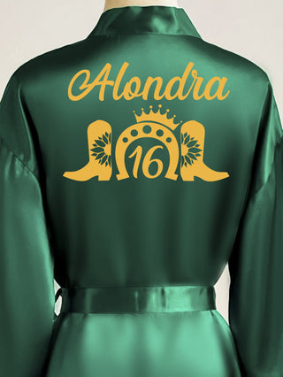 Robe Sweet 16 green with gold