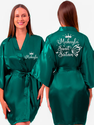 Robe Sweet 16 green with silver