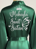 Robe Sweet 16 green with silver