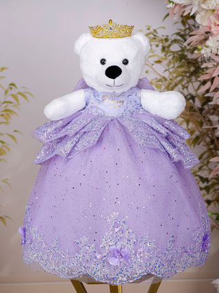 Lavender Gold Quinceanera Teddy Bear