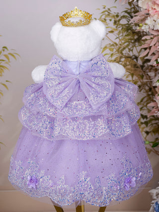 Lavender Gold Quinceanera Teddy Bear