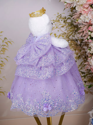 Lavender Gold Quinceanera Teddy Bear