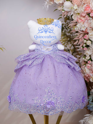 Lavender Gold Quinceanera Hello Kitty