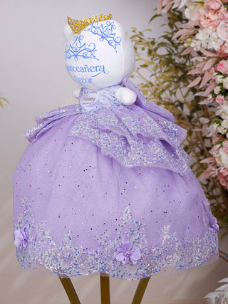Lavender Gold Quinceanera Hello Kitty