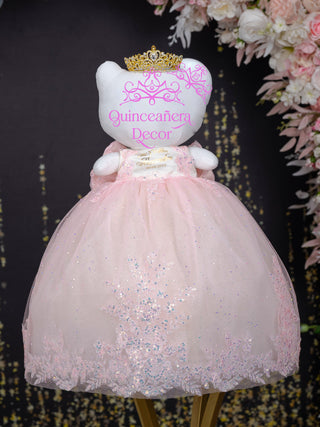 Pink Champagne Gold Muneca Cat for Quinceanera