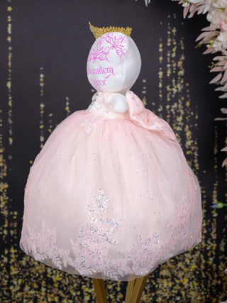 Pink Champagne Gold Muneca Cat for Quinceanera