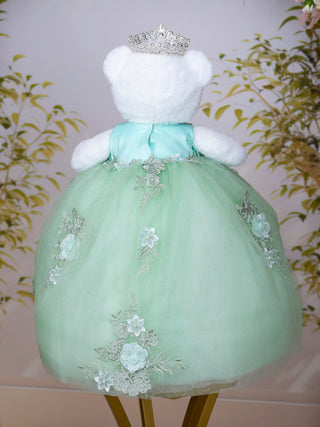 Sage Green Silver Quinceanera Teddy Bear