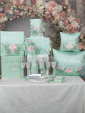 Sage Green Silver Pink Quinceanera Tiara Pillow