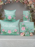 Sage Green Silver Pink Quinceanera Tiara Pillow