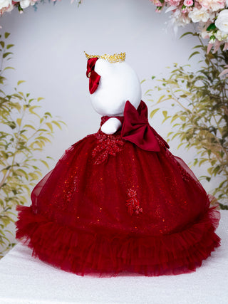 Burgundy Gold Quinceanera Cat Doll
