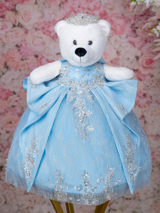 Light Blue Fantasy with Bow Quinceanera Teddy Bear