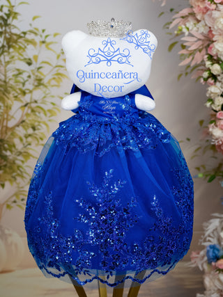 Royal Blue silver La Ultima Muneca for quinceanera
