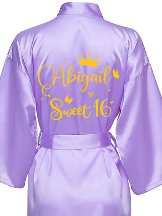 Robe Sweet 16 lavender with gold