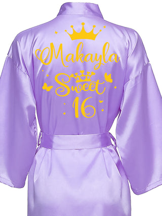 Robe Sweet 16 lavender with gold