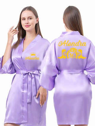 Robe Sweet 16 lavender with gold