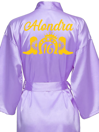 Robe Sweet 16 lavender with gold